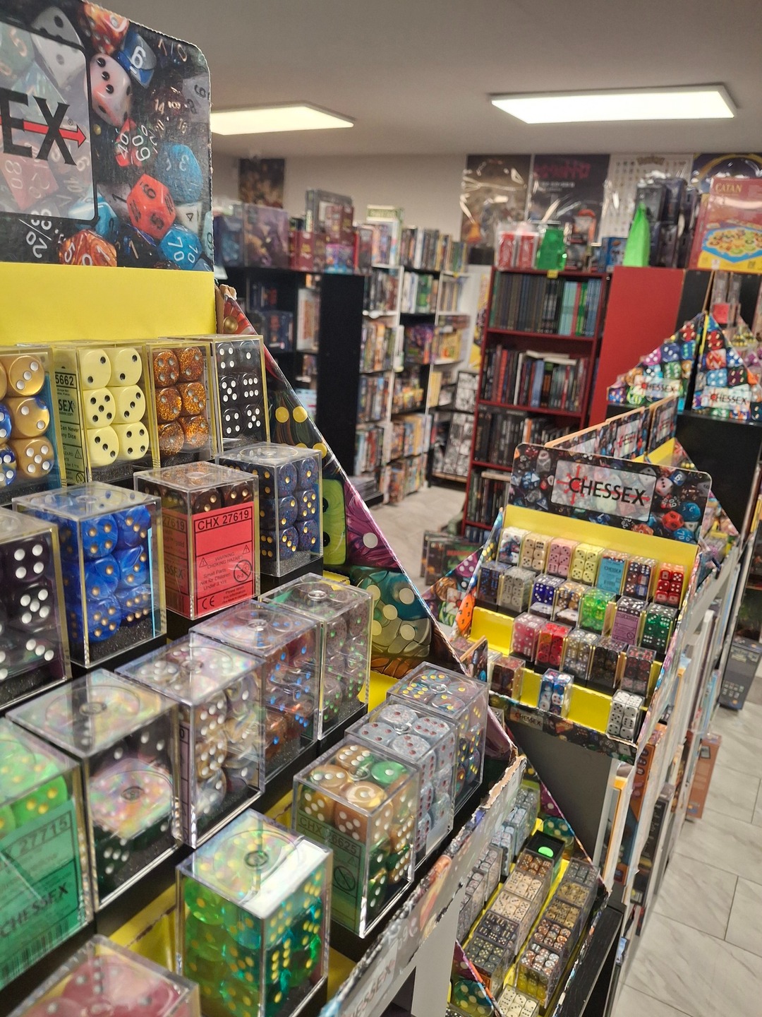 Chessex dice display