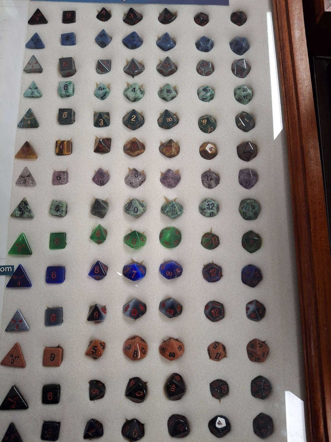 Dice display board