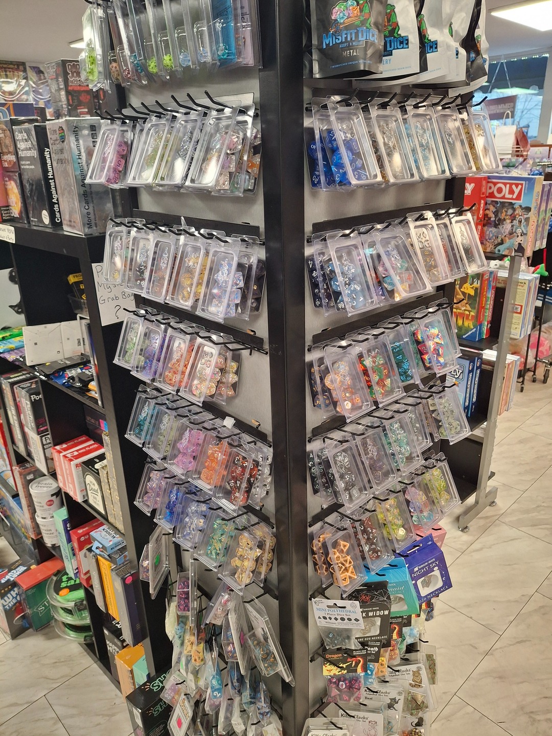 Dice accessories display